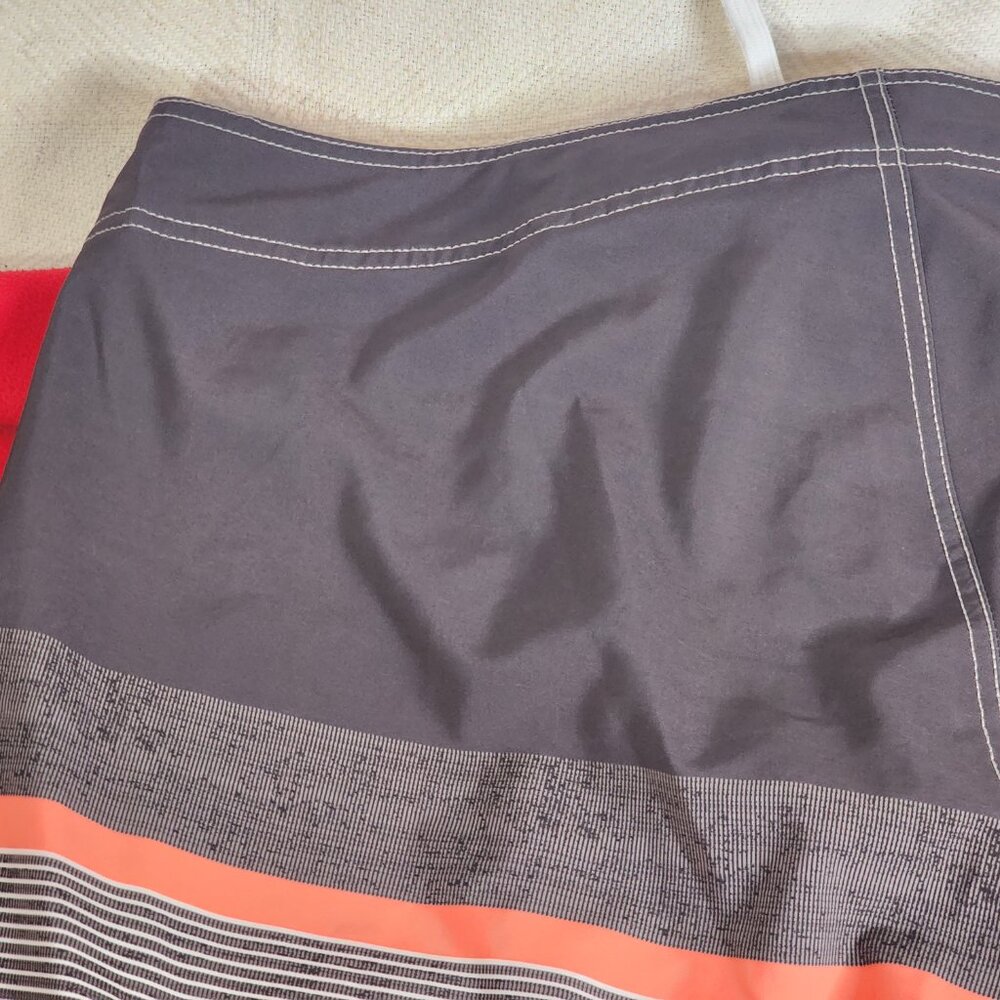 Nonwe Greige Peach Sea Green Poly Span Mesh Lined Pocket Swim Board Shorts Sz 36 - Picture 10 of 16